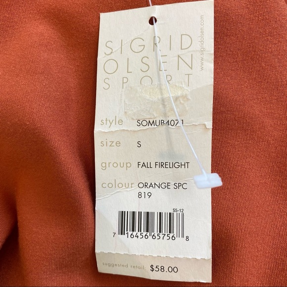 Sigrid Olsen Sport Turtleneck Rust Long-sleeve Top - Picture 10 of 10